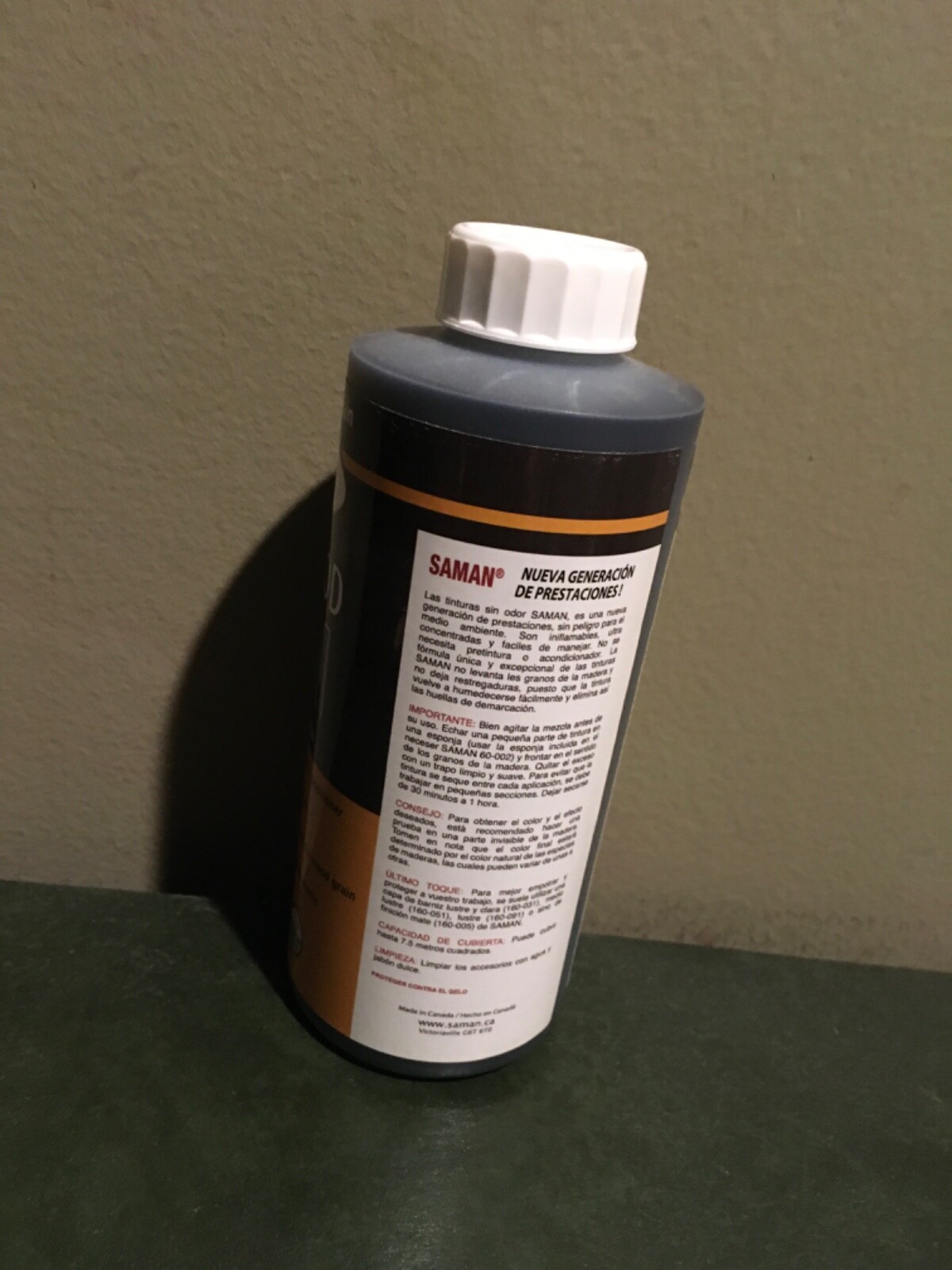 Saman Interior Water Based Stain for Fine Wood, Clay, 12 oz