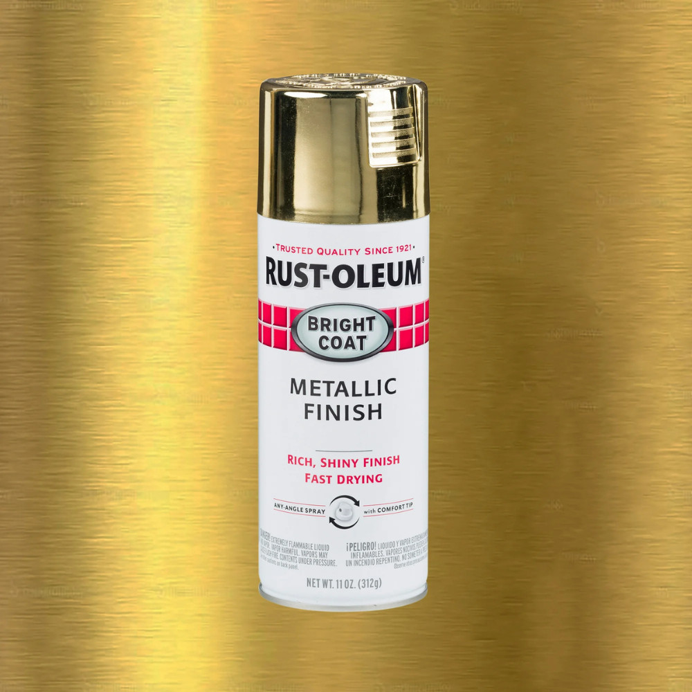Rust-Oleum Stops Rust Metallic Spray Paint, Gold Bright Coat, 11 oz, 6 Pack, New
