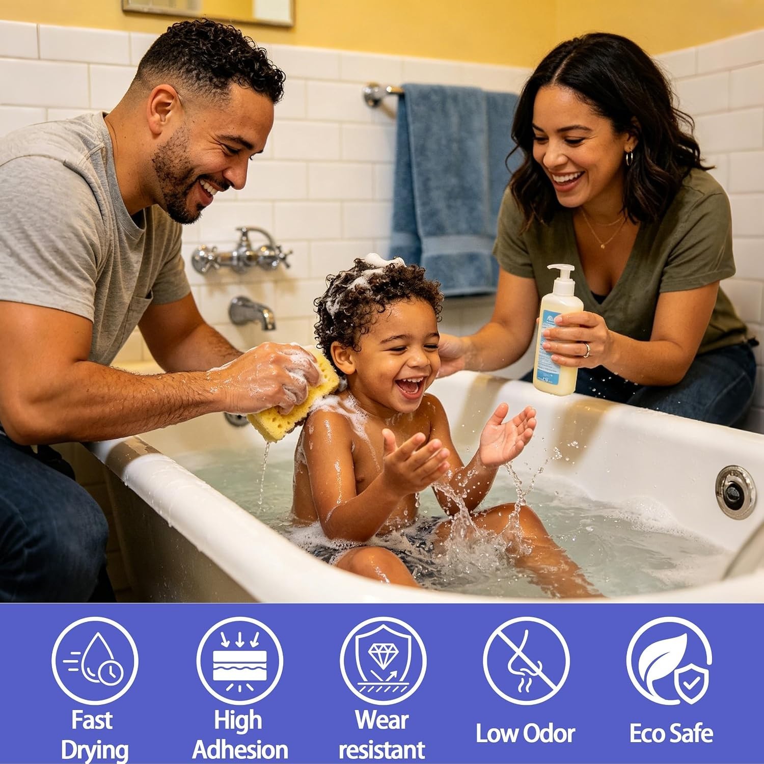 Tile Paint Kit Bath Tub Sink Wall Refinishing 17.6oz White Gloss