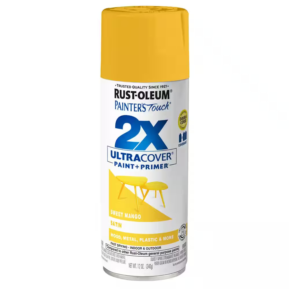 12 Oz. Satin Sweet Mango General Purpose Spray Paint (Case of 6)