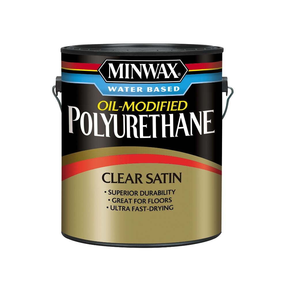 Water Based Oil-Modified Polyurethane Satin Clear 1 Gallon Furniture Woodwork
