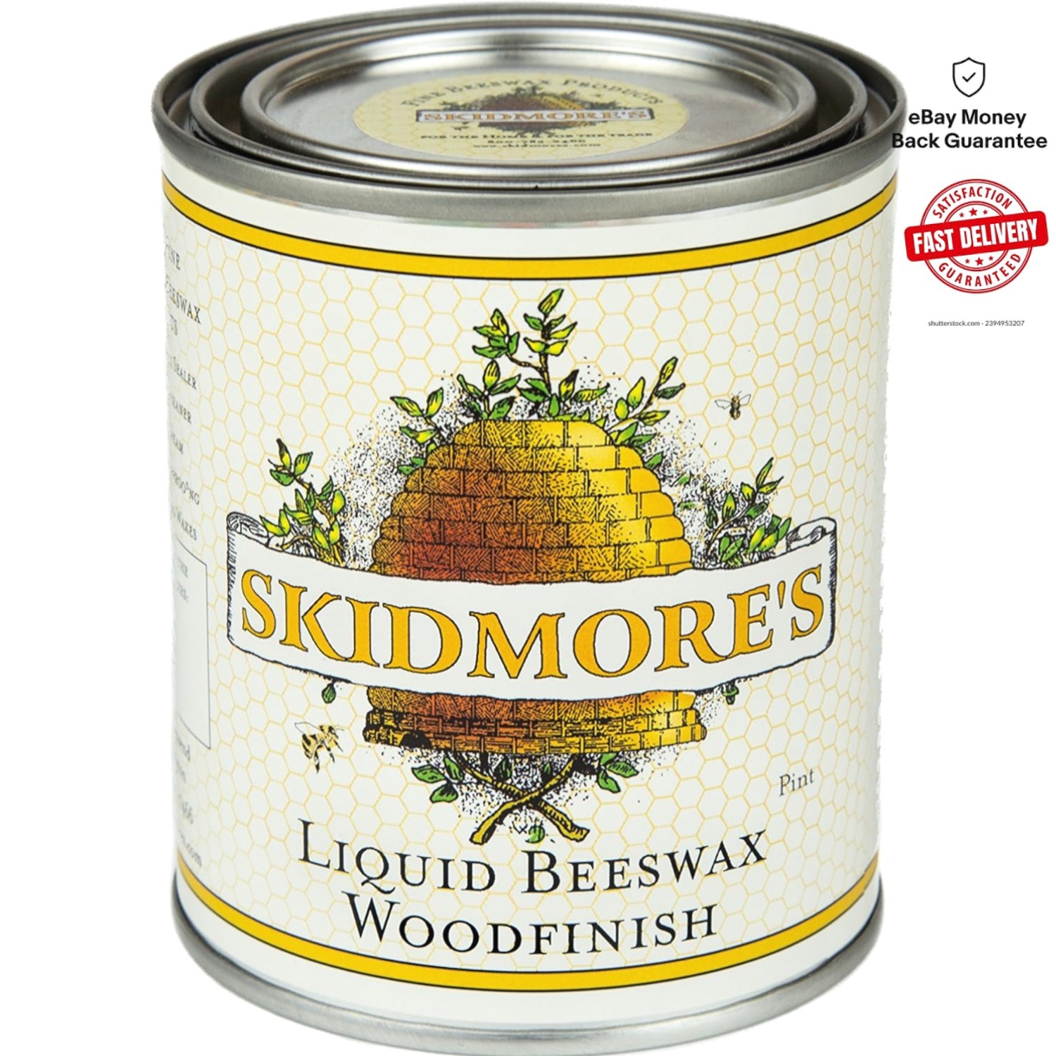 1 Pint Liquid Beeswax Wood Finish – Repair Scratches & Restore Antique Furniture