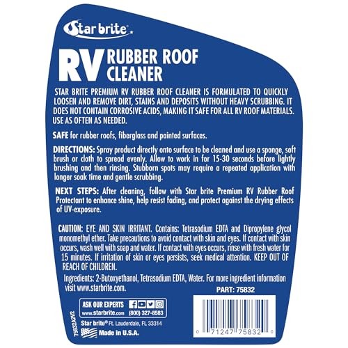 Premium RV Rubber Roof Cleaner – Effortless Cleaning for Camper 32 Oz Spray
