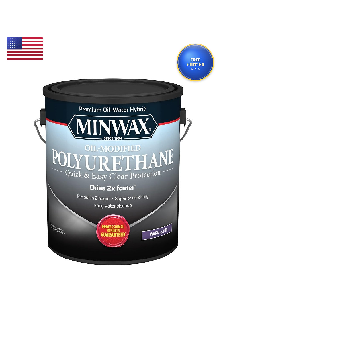 Minwax Water-Based Oil-Modified Polyurethane Warm Satin Clear 1 Gallon 710330000