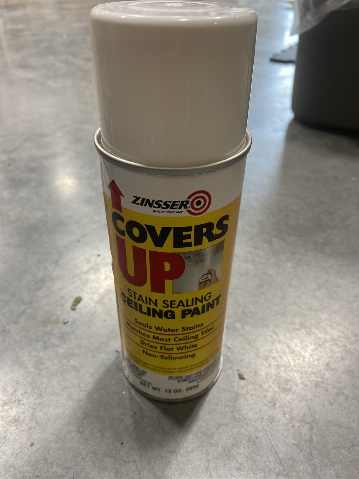 Zinsser 3688 Textured Spray Paint . White, 13 Oz, Aerosol Can, Flat
