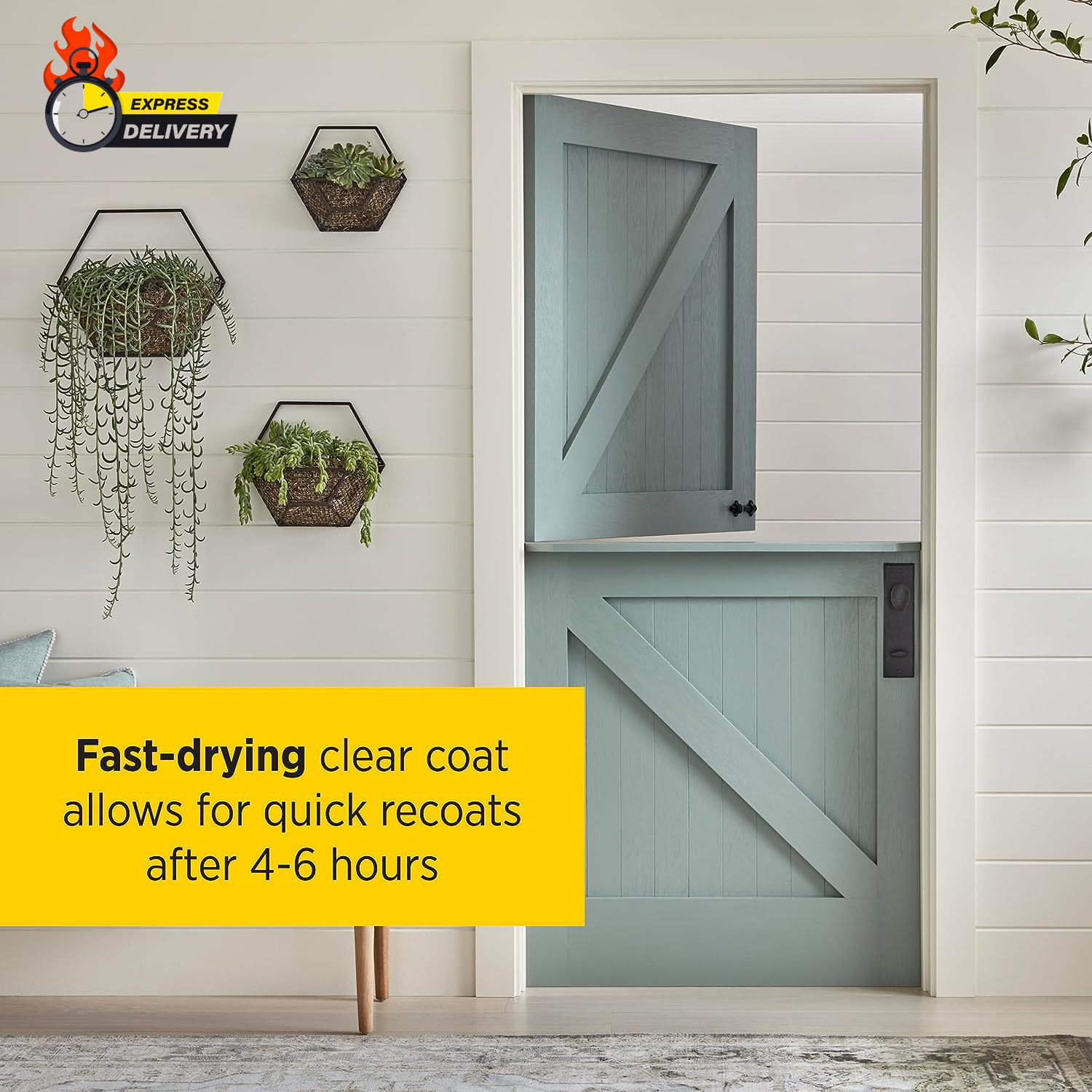 Fast Drying Polyurethane Spray, Protective Wood Finish, Clear/Warm Gloss, 11.5 O