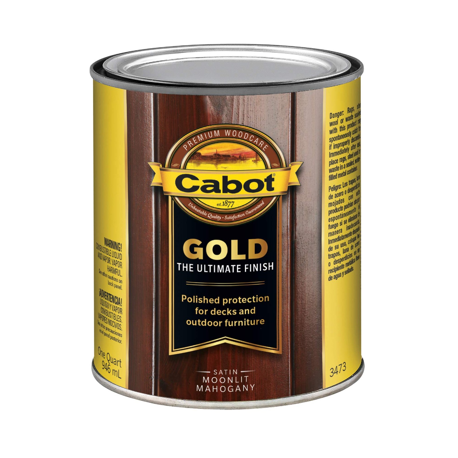 Gold, Satin, Moonlight Mahogany, 1 Quart