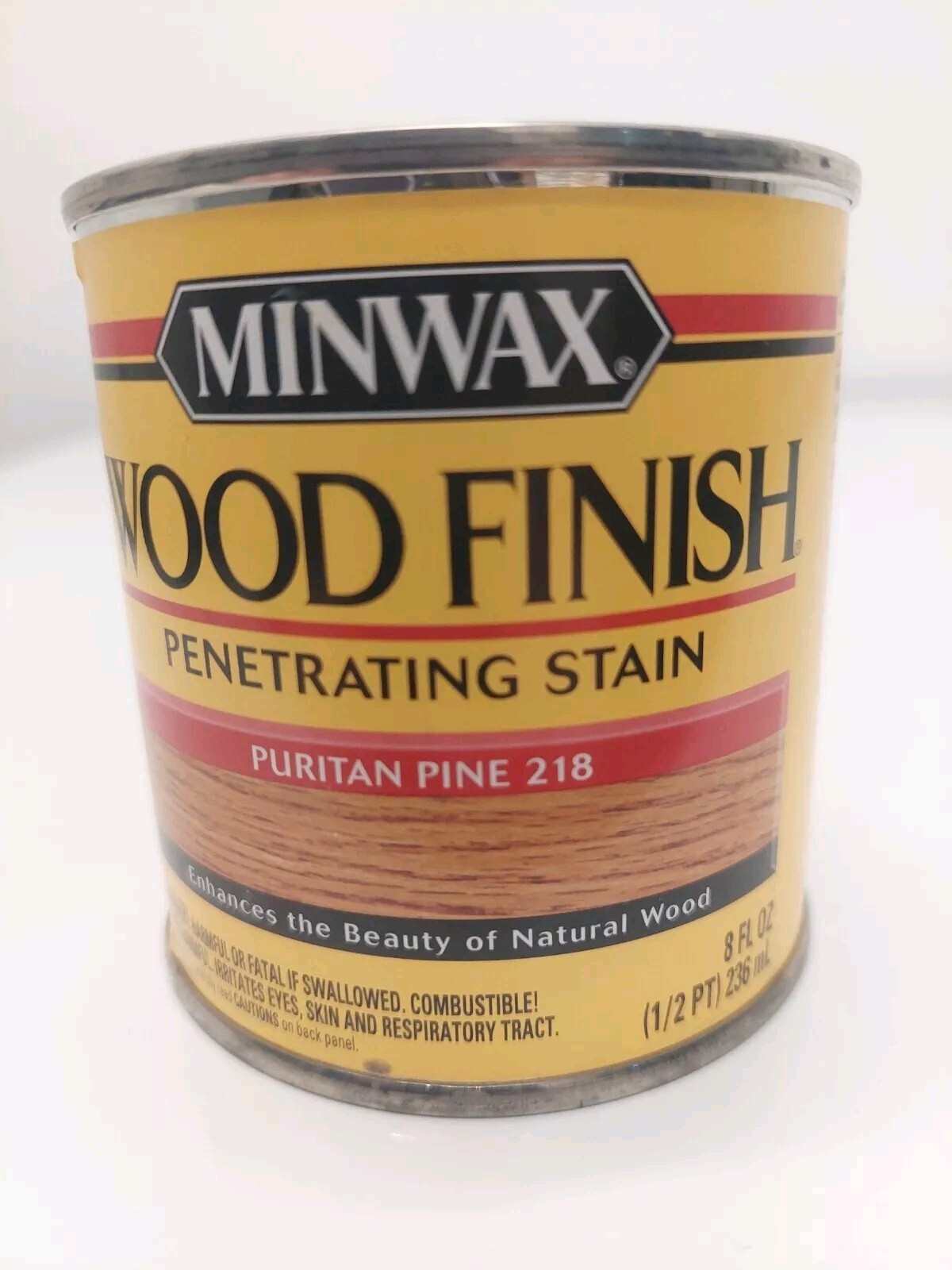 MINWAX Puritan Pine 218 Oil Based Wood Stain 1/2 Pt Small Can (8 Oz)