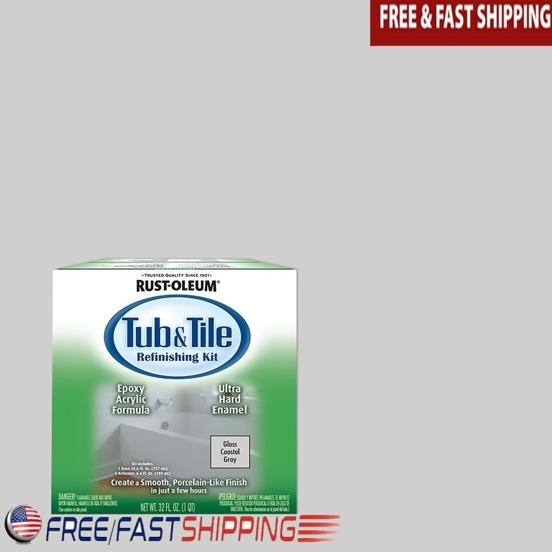 Gloss Tub Tile Refinishing Kit Durable High Moisture Areas Epoxy Coating 384165