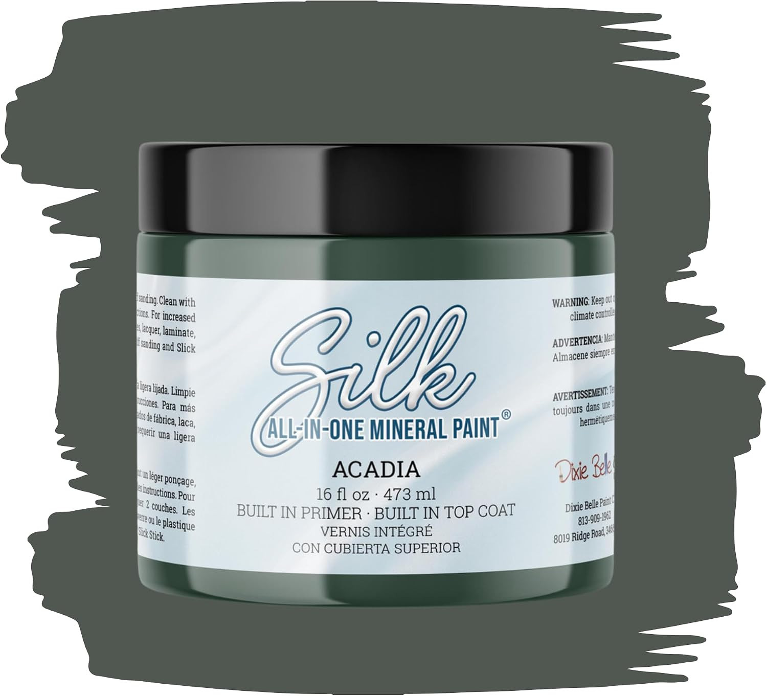 Dixie Belle Silk All-In-One Mineral Paint – Anchor (16 Fl Oz) – Black Water Base