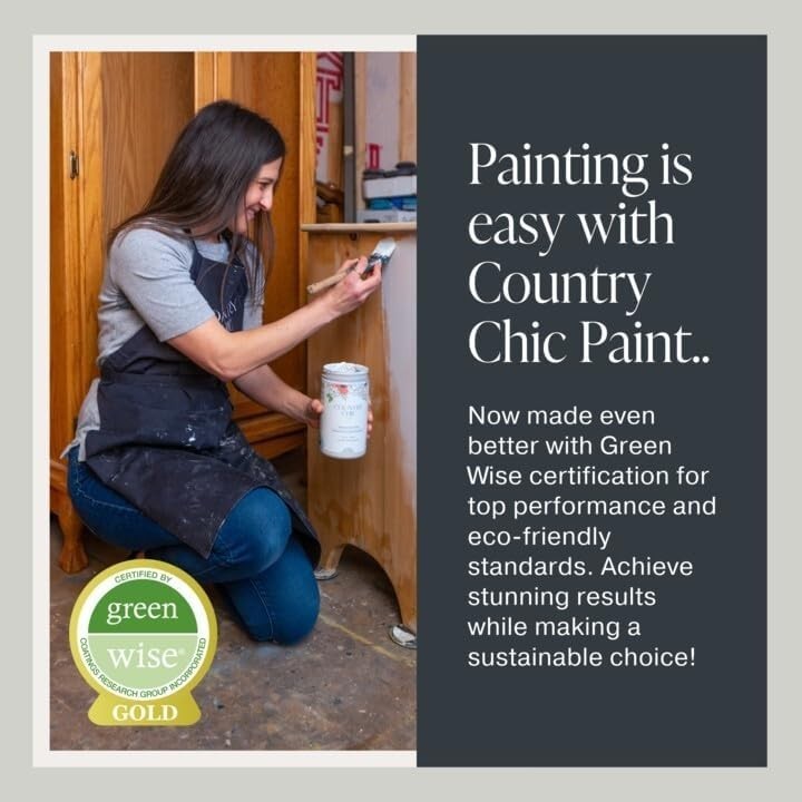 Transform Your Home with All-in-One Eco Chic Chalk Paint – Dune Grass, 16 oz