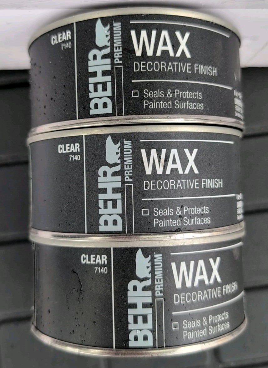 3 PACK BEHR PREMIUM 8 oz. Clear 7140 Interior Chalk Decorative Wax Finish