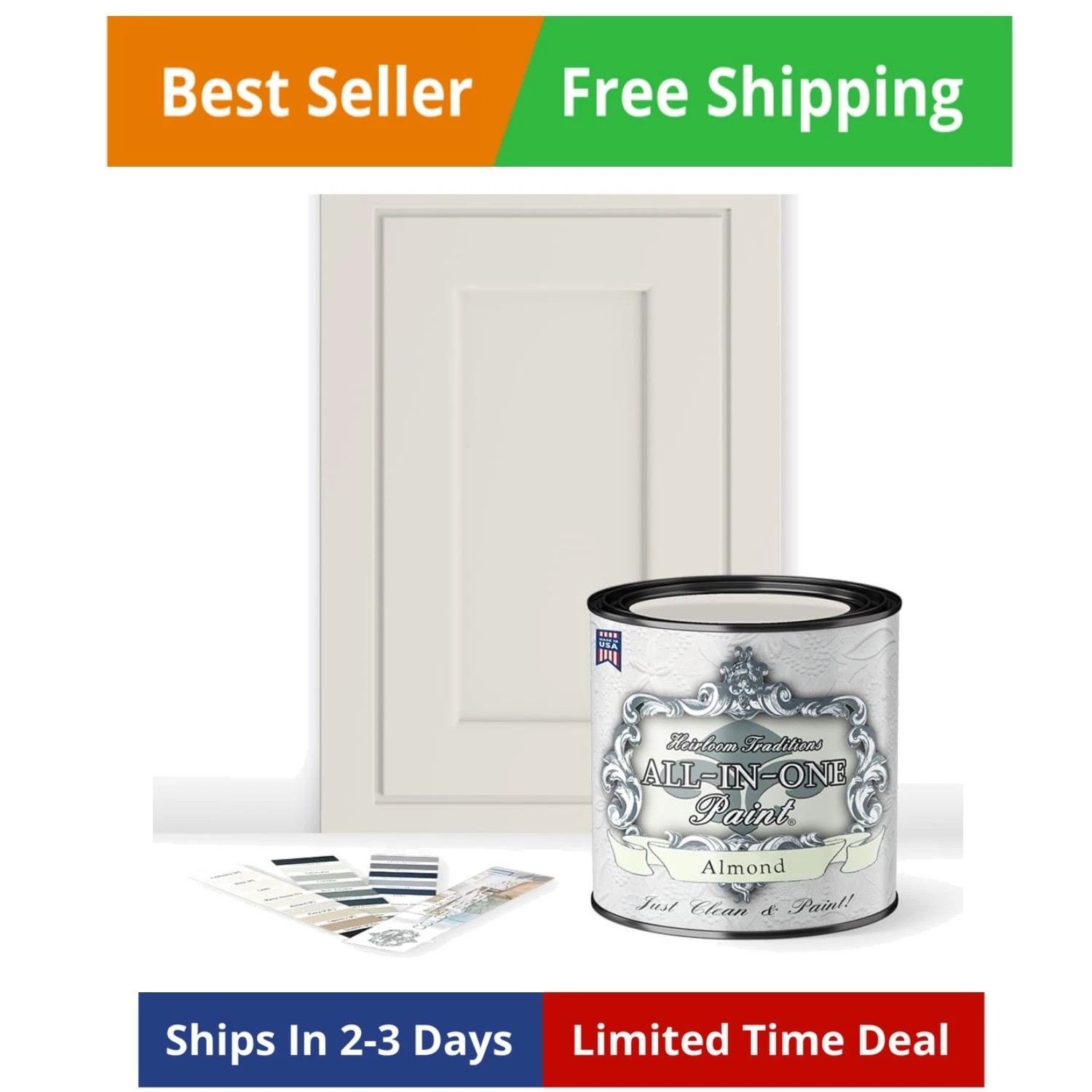 ALL-IN-ONE Paint by Heirloom Traditions, Neutral White, Quart – Durable cabin…