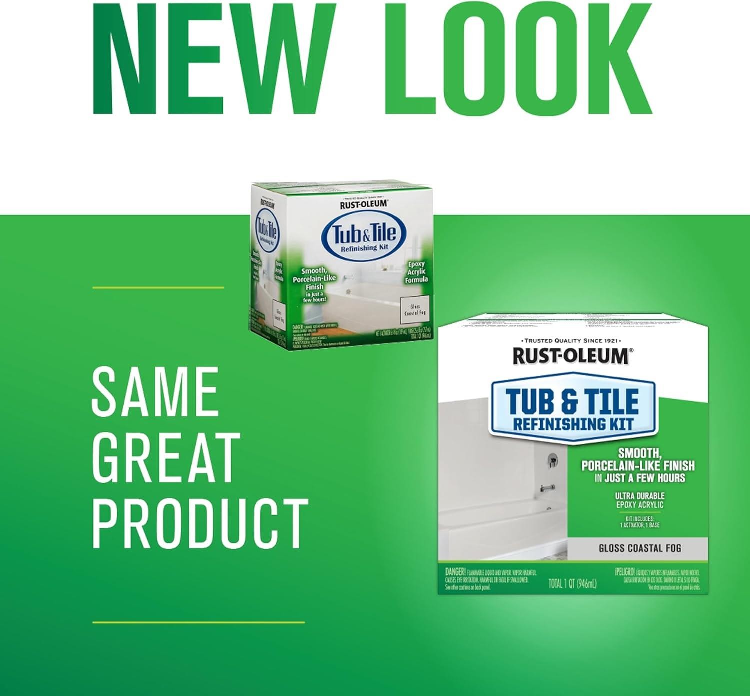 Rust-Oleum Specialty Tub & Tile Refinishing Kit, Gloss Coastal Fog- 384166