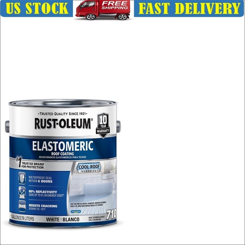 White Elastomeric Roof Coating Use for Metal Roofs Modified Bitumen 1 Gallon