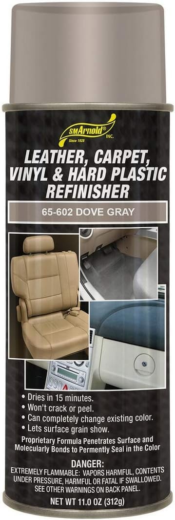 S.M. Arnold Refinishing Spray Paint – DOVE GRAY 11 Oz. – For Leather, Carpet, Vi