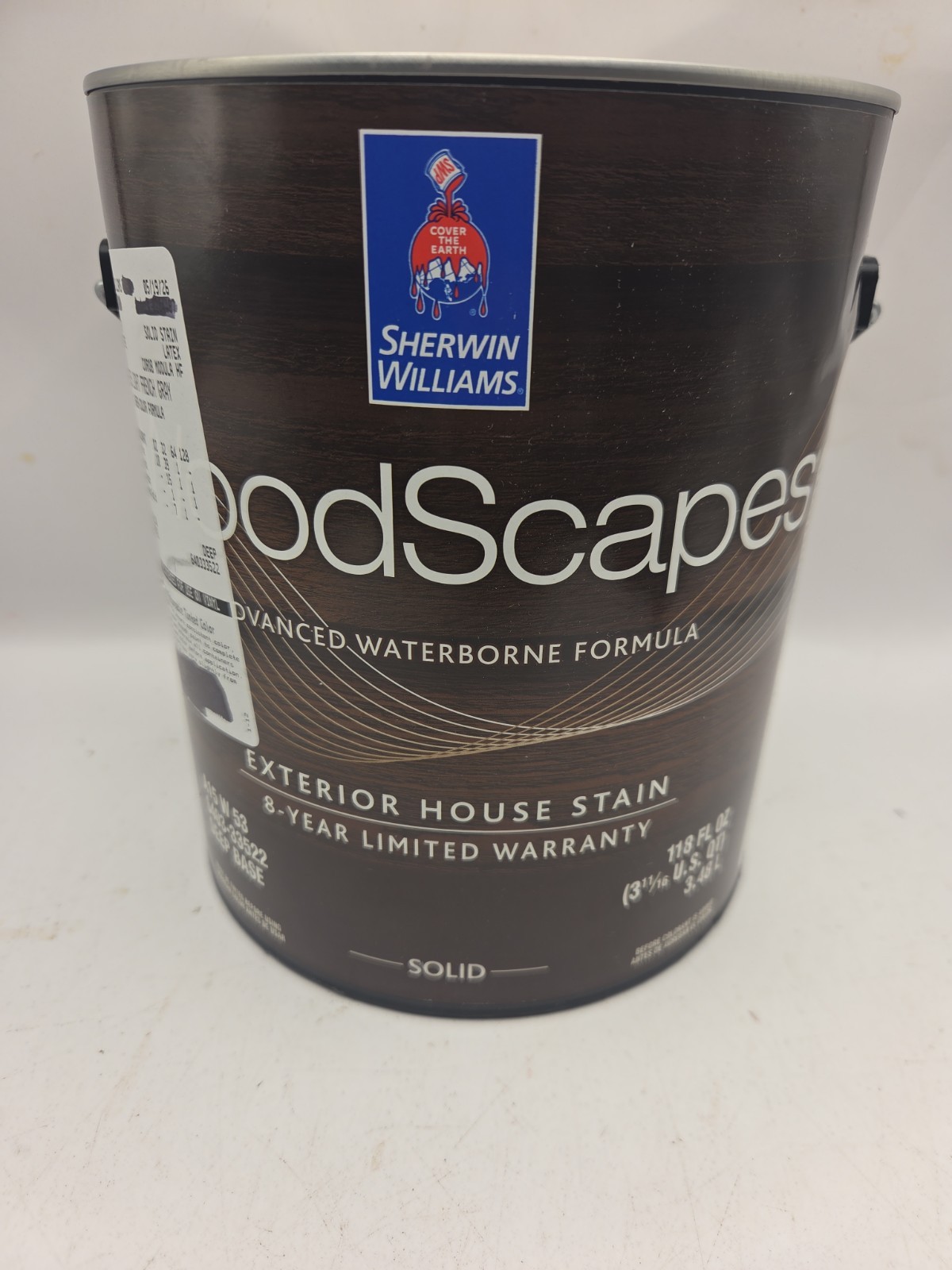 1 Gallon Sherwin Williams WoodScapes Solid Color 0055 Light French Gray Exterior