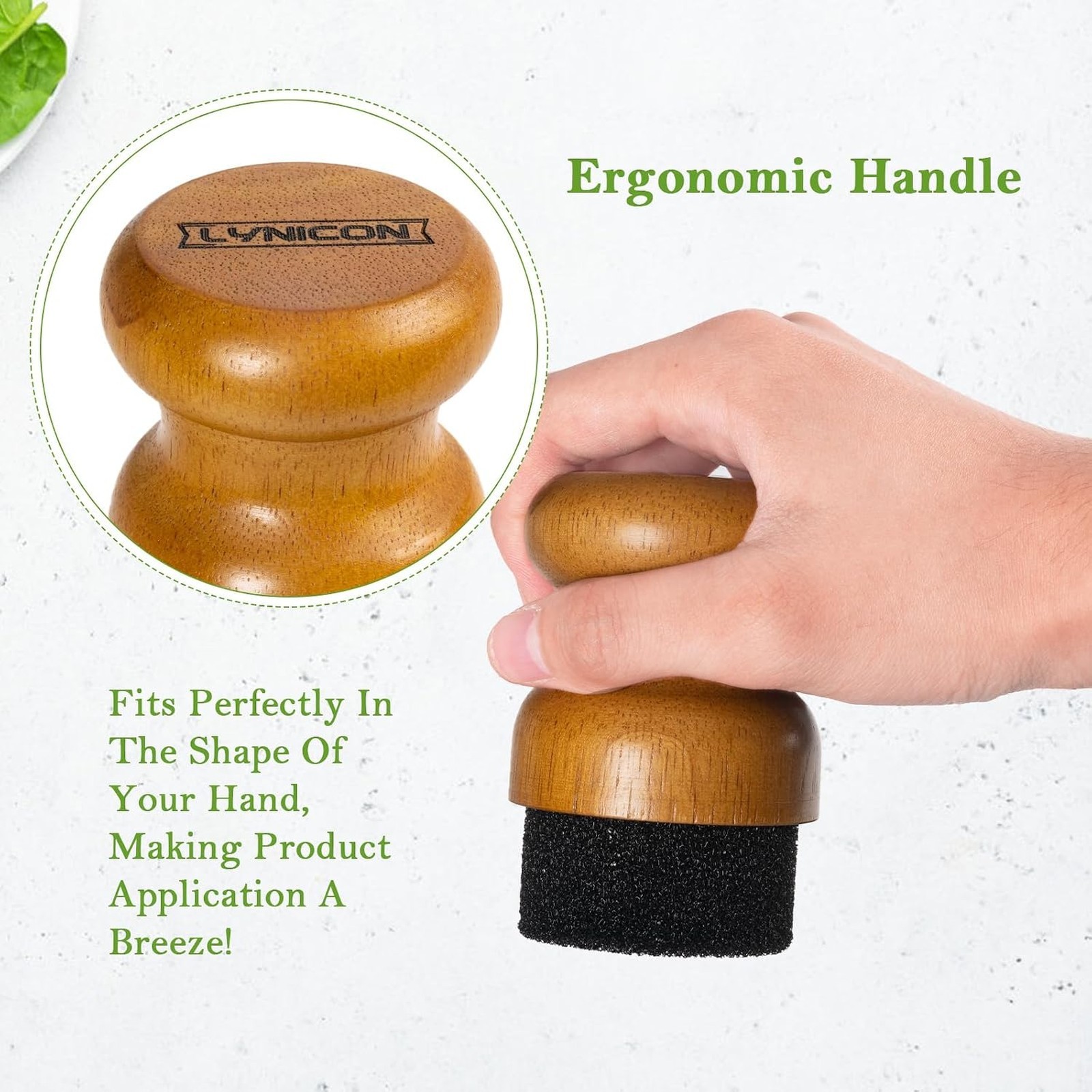 Cutting Board Oil Wax Applicator, Wood Brush for Food Grade Mineral Oil