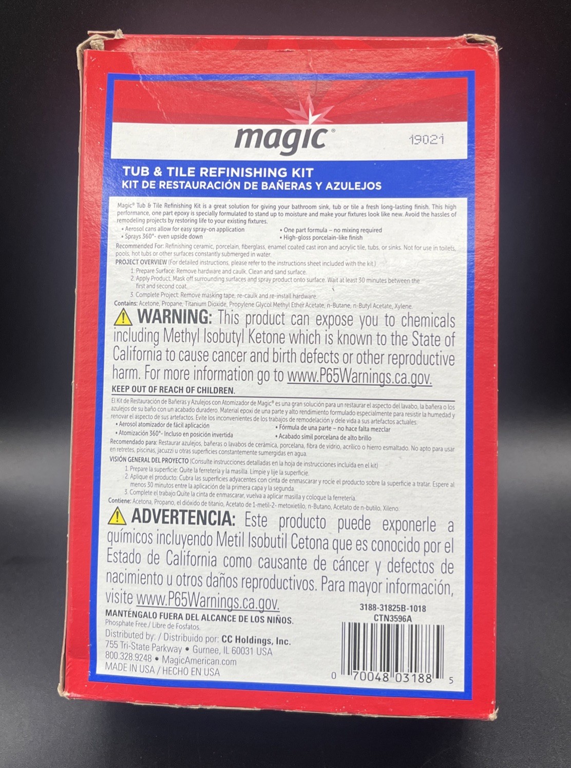 Magic Tub and Tile Refinishing Kit – Spray on Aerosol – Refinish Sinks Tile Porc