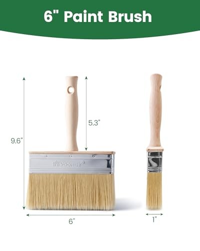 Deck Stain Brush 6 Inch, Limewash Brush for Wood, Deck Stain and 6inch(1pcs)