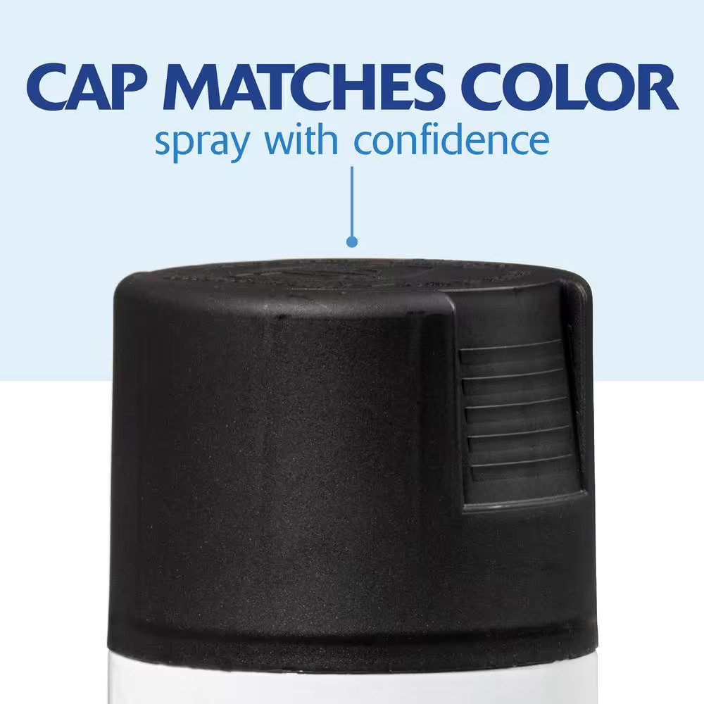 12 Oz. Satin Canyon Black General Purpose Spray Paint (6-Pack)