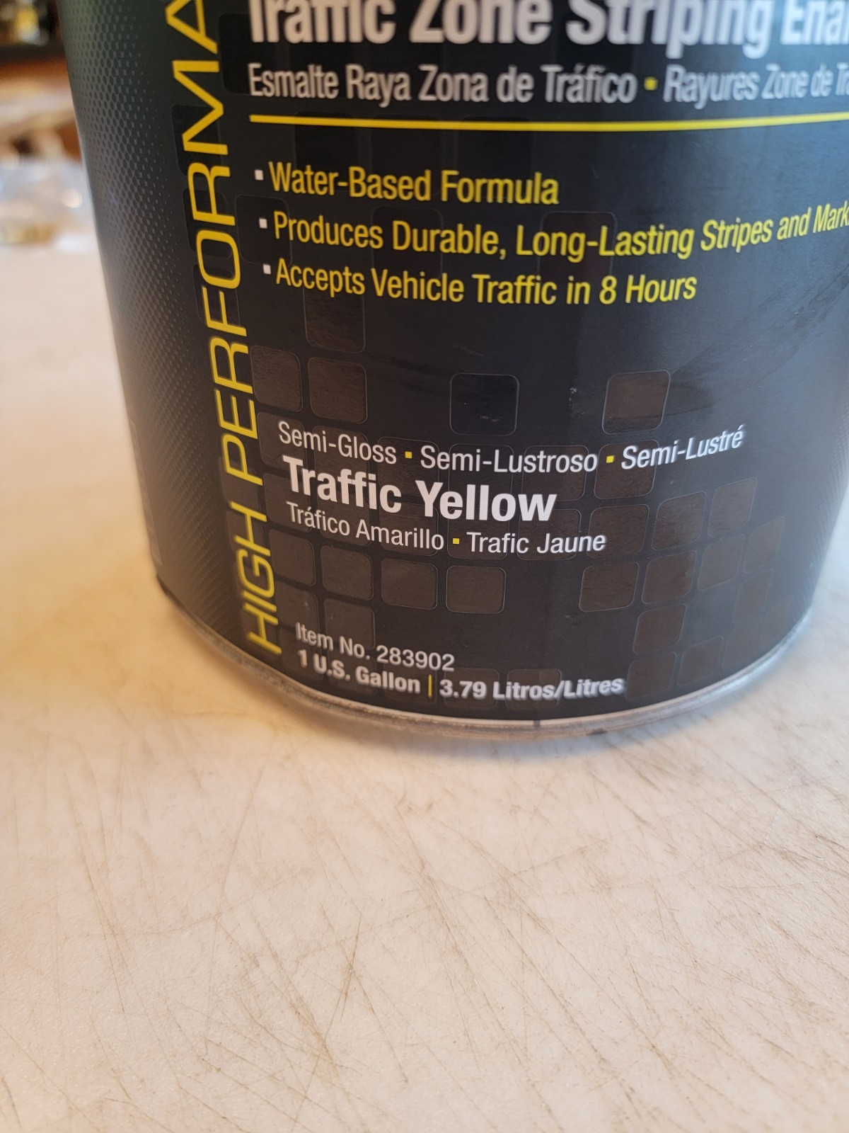 Rust-Oleum 283902 Traffic Zone Striping Paint, 1 Gal., Traffic Yellow, Water. GB