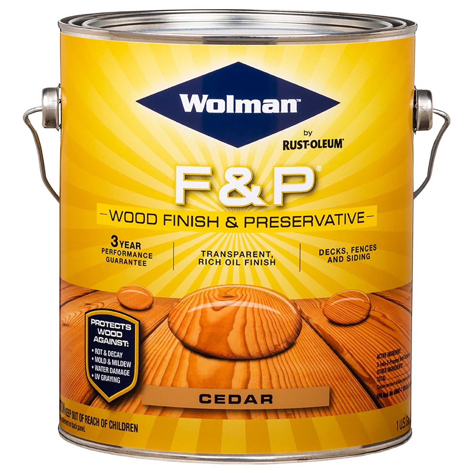 Wolman 14416 F&P Finish and Preservative-Exterior Wood Cedar gal