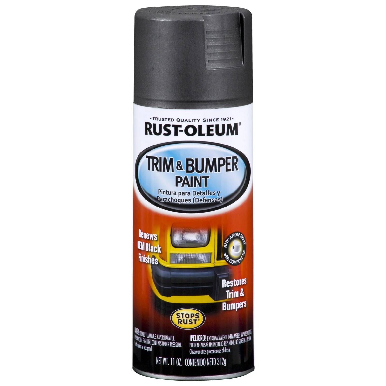 Black, Automotive Trim and Bumper Matte Spray Paint-251574, 11 Oz