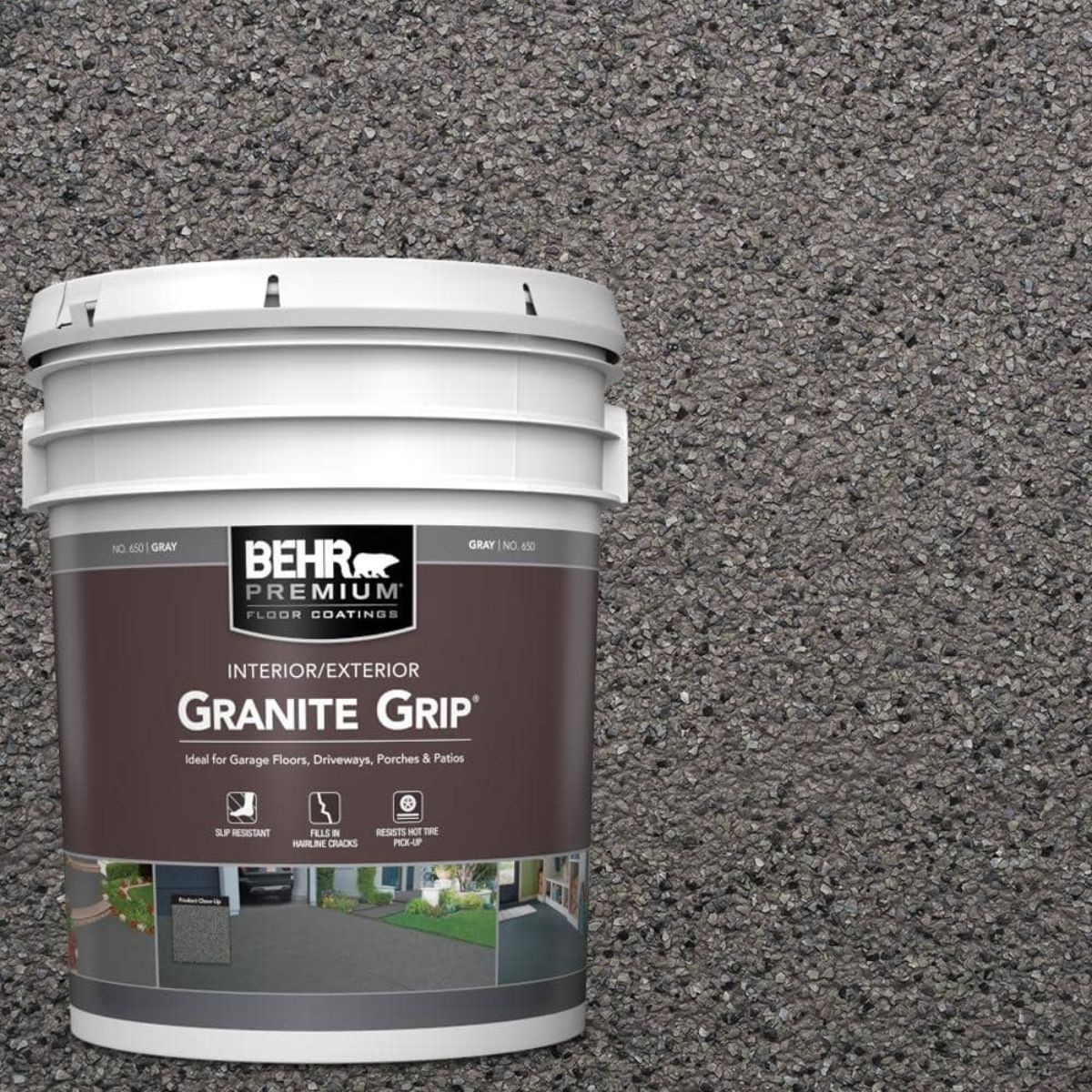 Concrete Floor Coating Granite Grip Garage Driveway Patio Decorative Interior