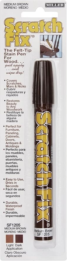 MILLER Scratch Fix Felt-Tip Stain Pen – Medium Brown SF1205