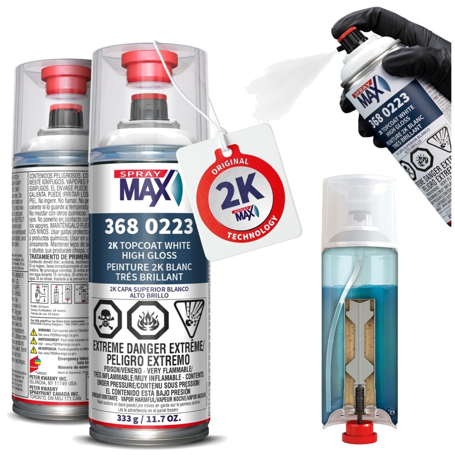 Long-Lasting Glossy White Paint Spray – Chemical Resistant