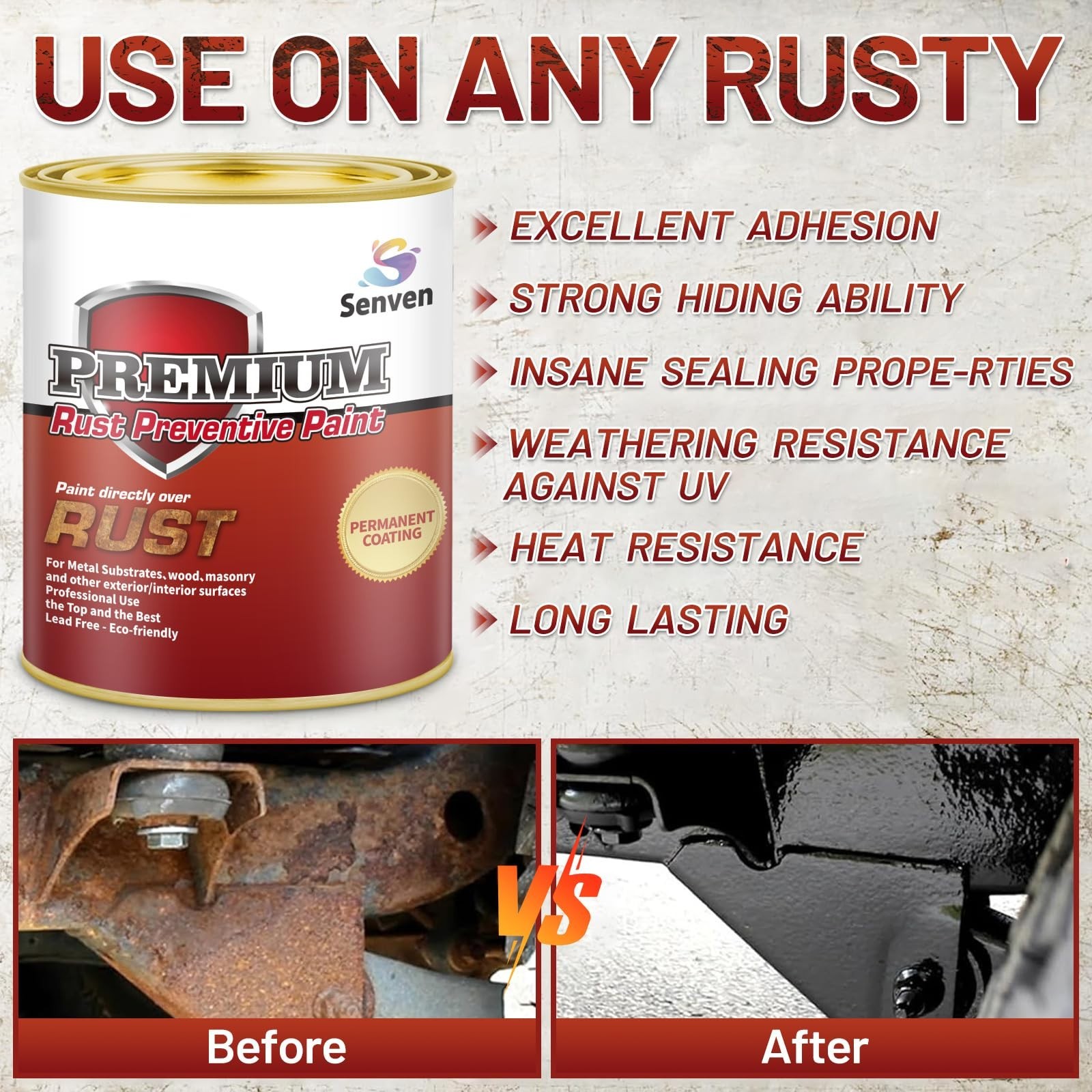 Permanently Prevent Rust & Corrosion – Anti-Rust Coating for Metal, 35 Fl Oz