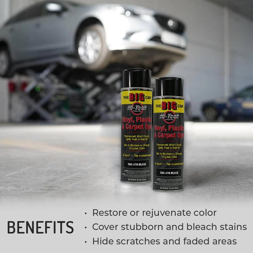 Big Can Black Spray Dye – 15oz Carpet, Vinyl, Fabric & Upholstery Restorer – …