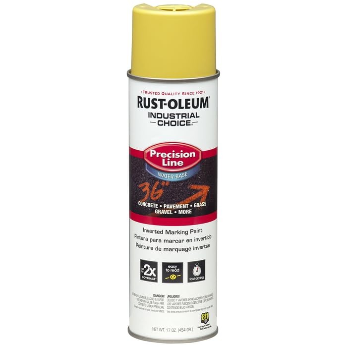 Rust-Oleum 203034-12PK Industrial Choice Water-Based Inverted Marking Spray P…