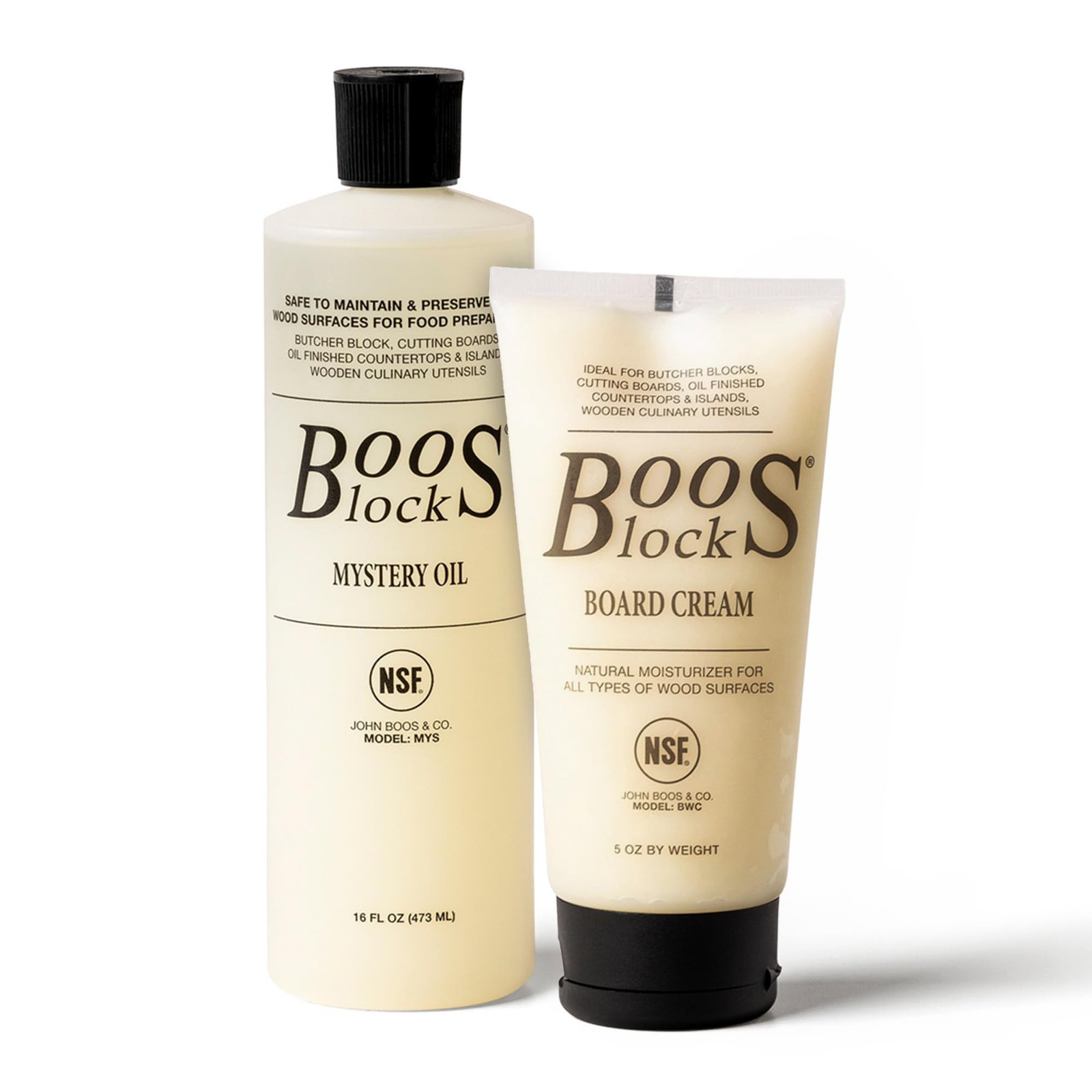 John Boos 2-Piece One Size, 16 Ounce Oil and 5 Tube of Cream Set