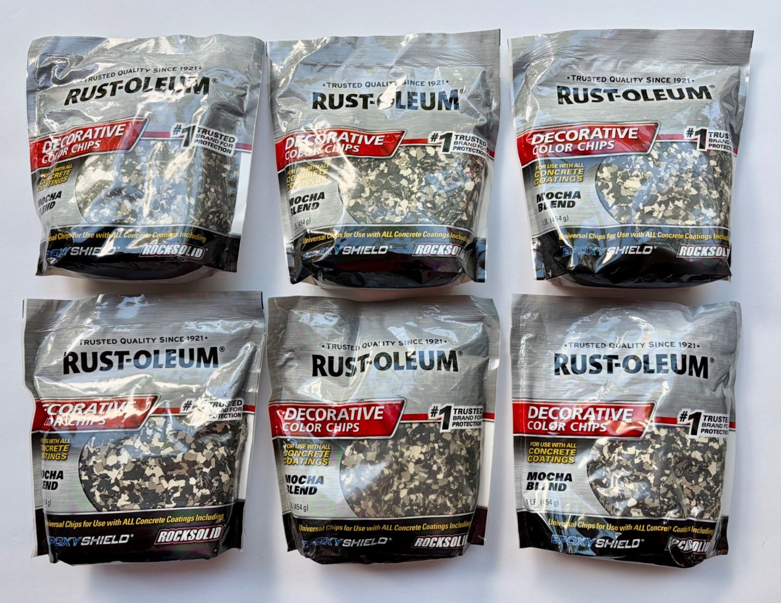 Rust-Oleum Decorative Color Chips MOCHA BLEND (6-Pack) 1 LB Each NEW = 6 LBS