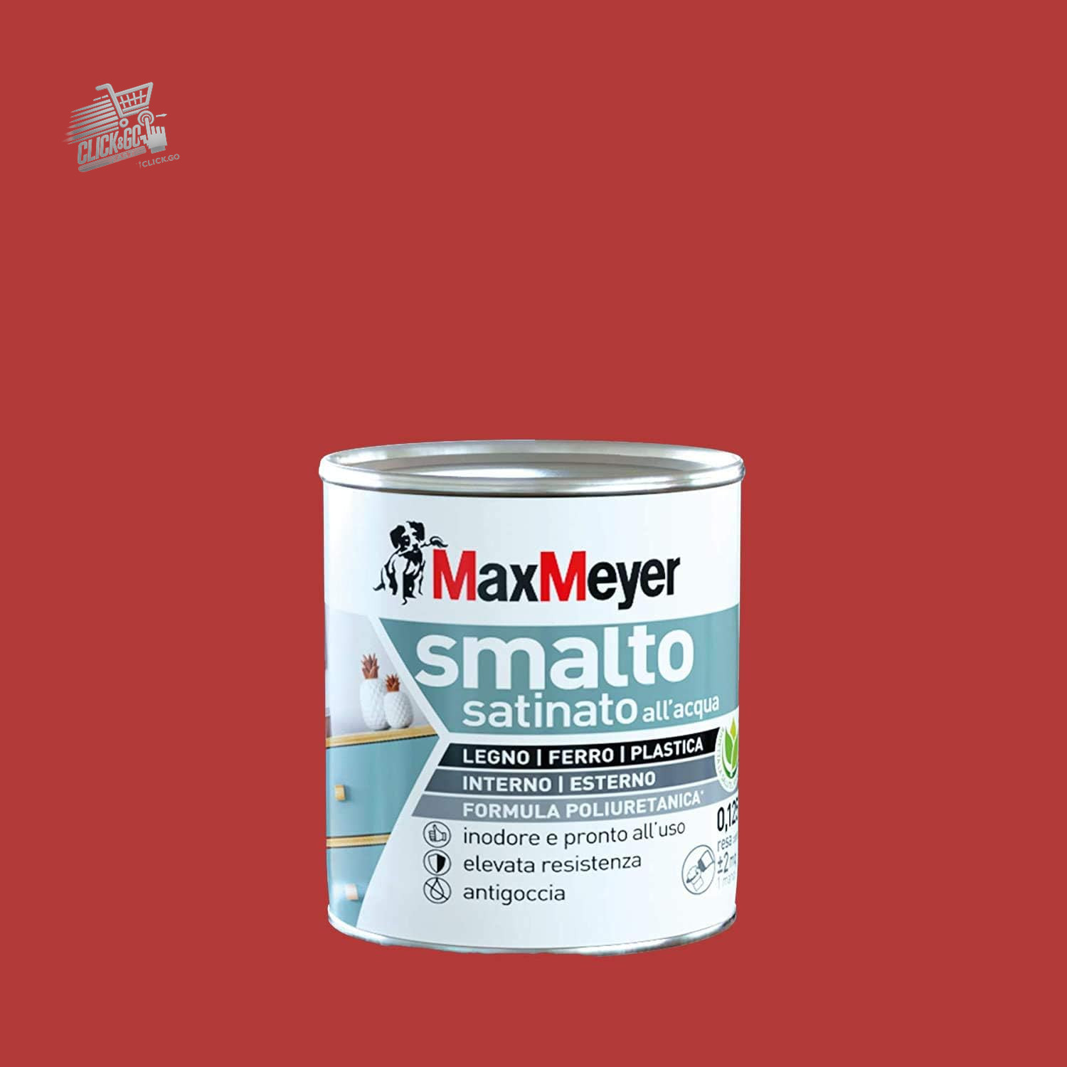Cherry Red Satin Polyurethane Water Enamel 0.125L