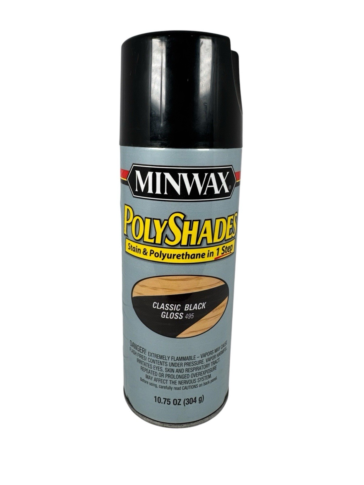 Minwax PolyShades CLASSIC BLACK GLOSS 10.75 oz Stain & Polyurethane Spray NEW