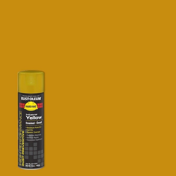Rust-Oleum V2147838 Rust Preventative Spray Paint, Industrial Yellow, Gloss,