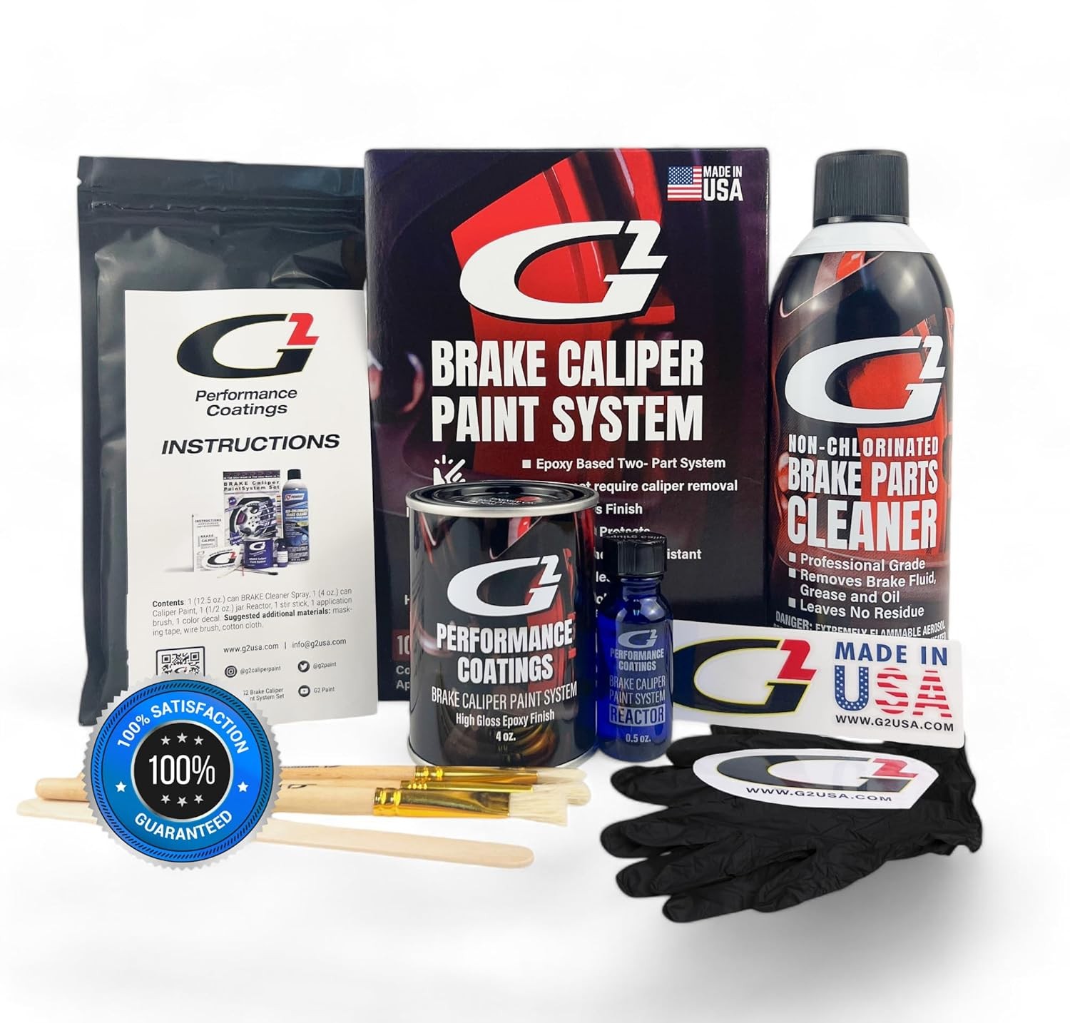 G2 High Temperature Brake Caliper Paint System Set RED G2160 – High Gloss