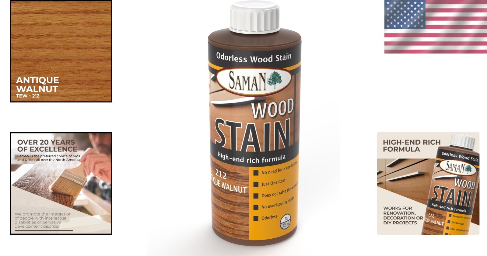 Professional Grade Antique Walnut Water Stain – 12 oz for Effortless Finishes