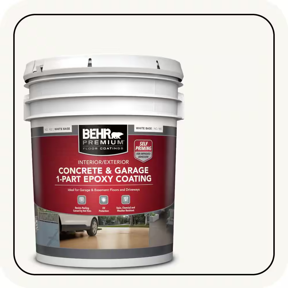 5 Gal. White Self-Priming 1 Part Epoxy Interior/Exterior Concrete and Garage Flo