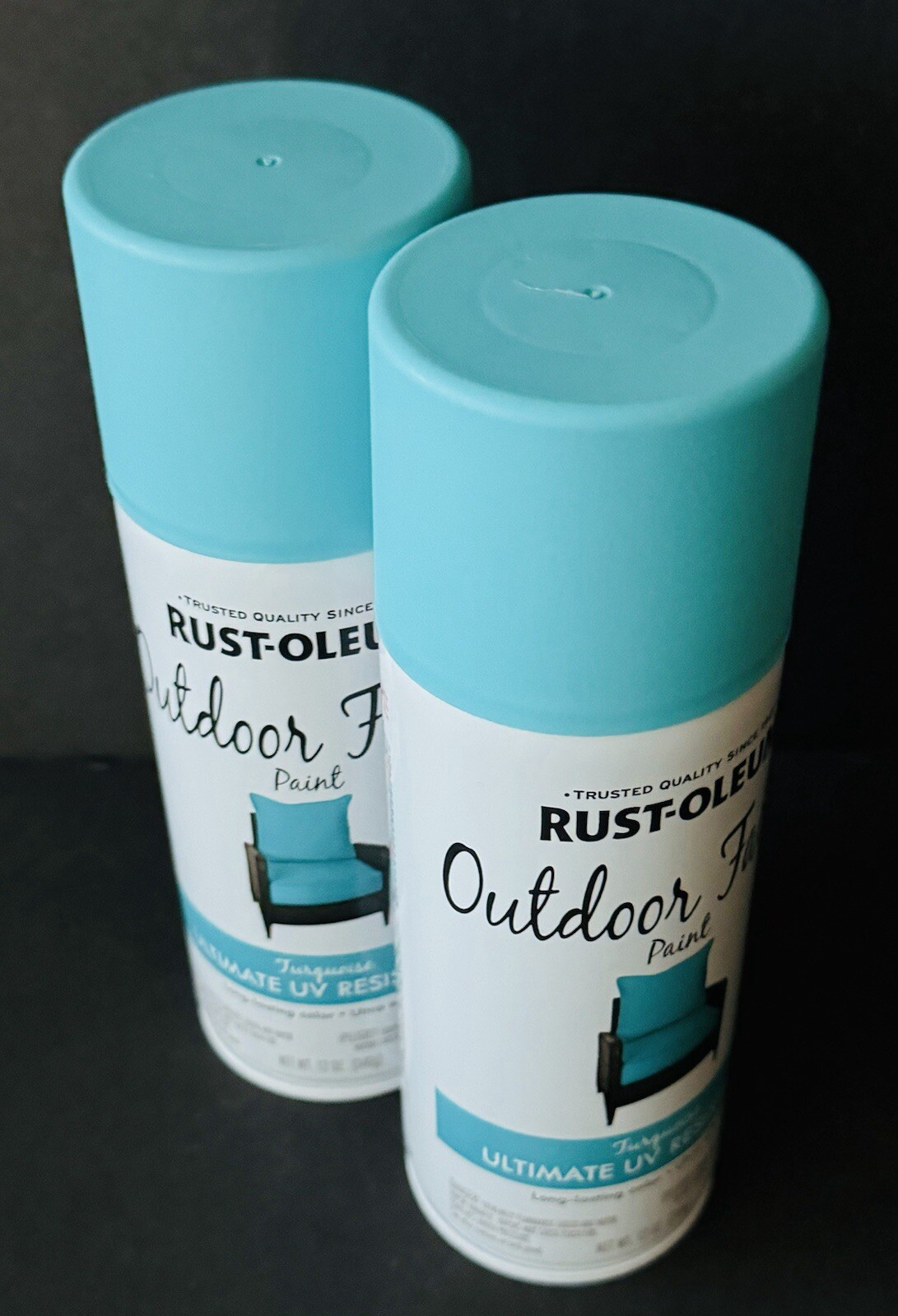 Rust-Oleum 358842 Outdoor Fabric Paint “TURQUOISE”, 12oz (2 Pack)