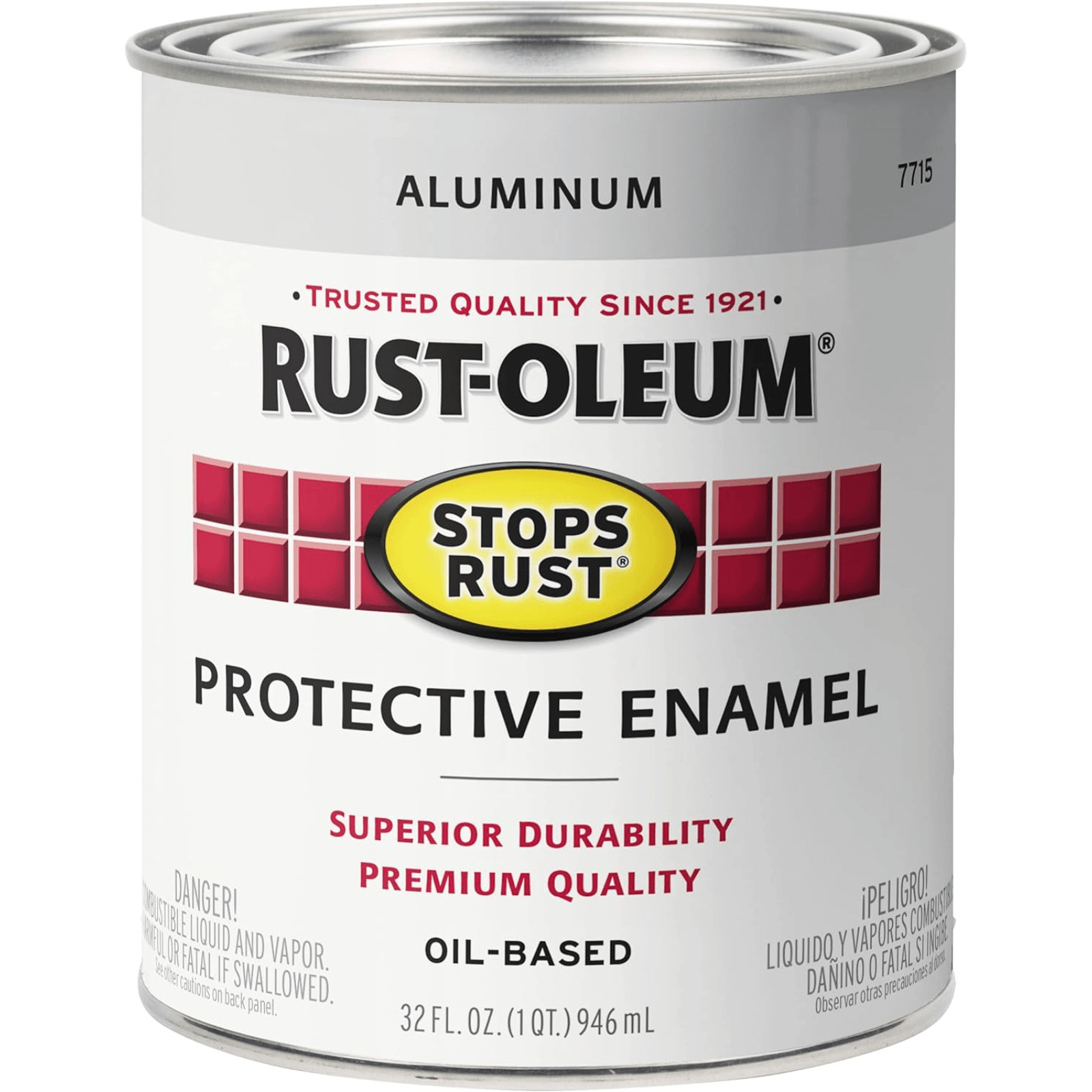 Rust-Oleum Stops Rust Protective Enamel (Quart, Metallic Aluminum)