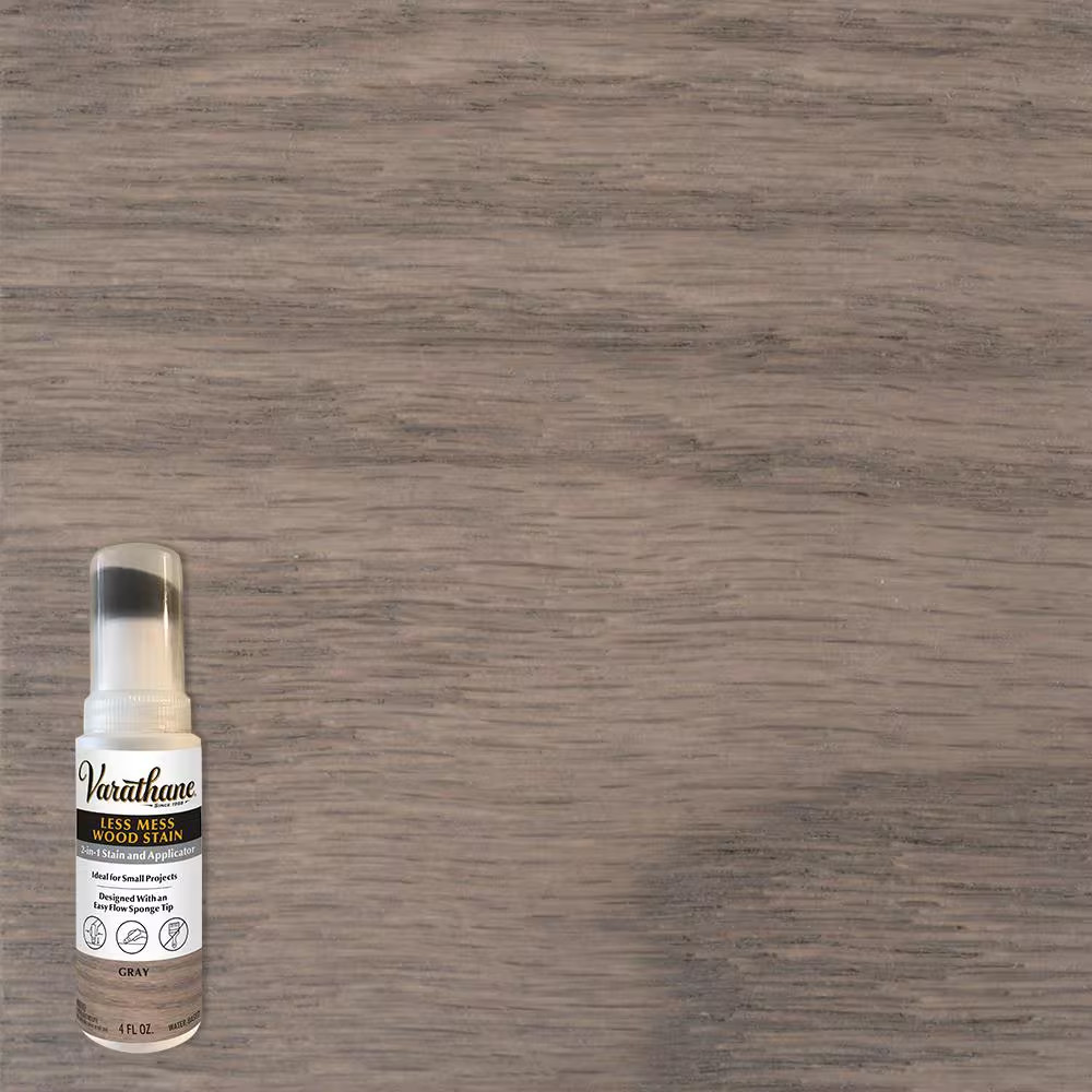 4 Ounce Less Mess Gray Wood Stain and Applicator (Case of 4) Free Shipping New