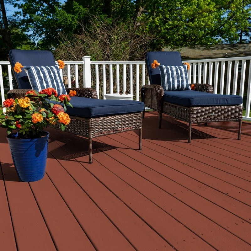 Waterproof Solid Color Coating Wood & Concrete Slip Resistant Durable Finish New