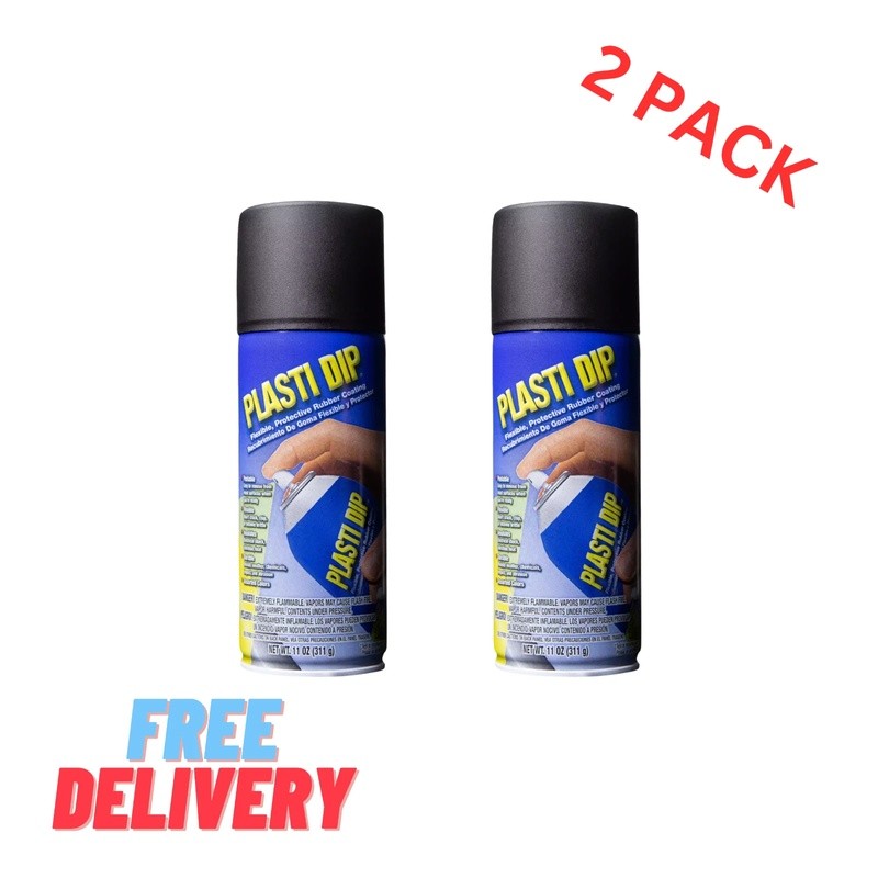 Matte Black Spray Paint Indoor Outdoor Multi-Surface Durable Rubber Coating New