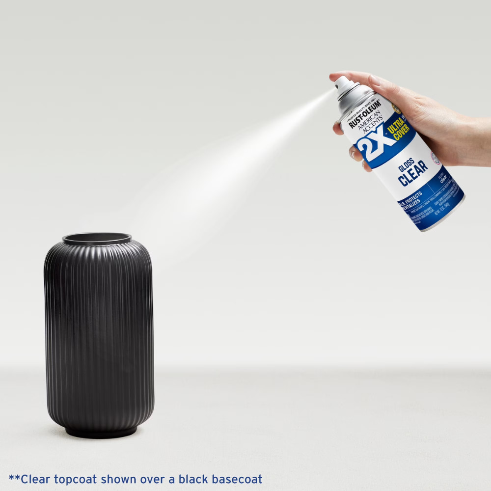 (6 Pack) Rust-Oleum 2X Ultra Cover Gloss Clear Spray Paint, 12oz, Multi-Surface