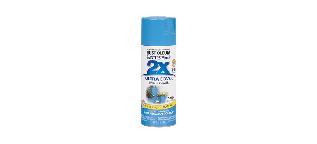 PAINTER’S Touch Satin Spray Paint, Satin, Oasis Blue, 12 oz, Aerosol Can