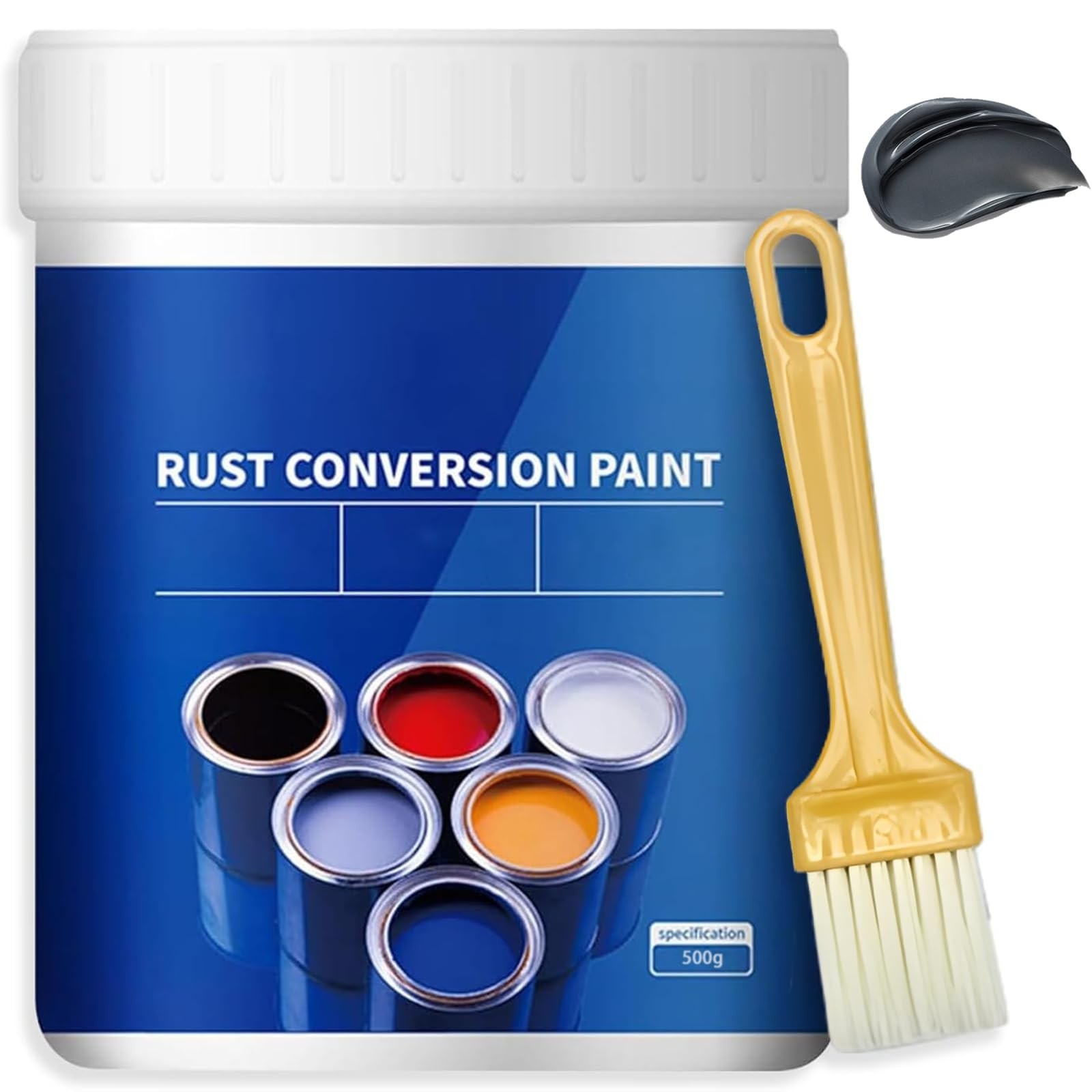 500g Weatherproof Rust Converter Paint – 4-in-1 Metal Rust Remover & Primer, Wat